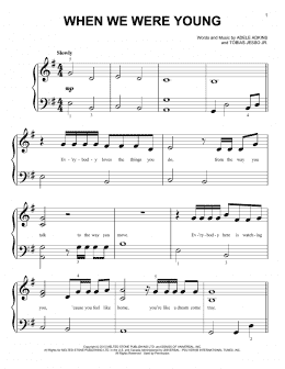 page one of When We Were Young (Big Note Piano)