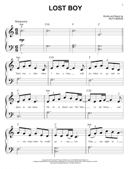 page one of Lost Boy (Big Note Piano)