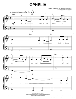 page one of Ophelia (Big Note Piano)