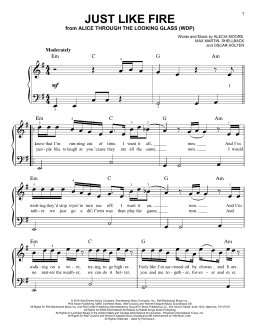 page one of Just Like Fire (Easy Piano)