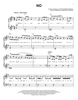 page one of No (Easy Piano)