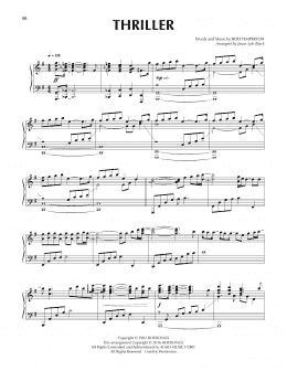 page one of Thriller (arr. Jason Lyle Black) (Piano Solo)
