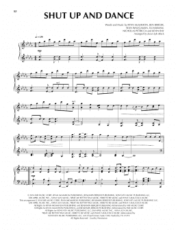 page one of Shut Up And Dance (arr. Jason Lyle Black) (Piano Solo)