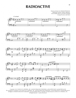 page one of Radioactive (arr. Jason Lyle Black) (Piano Solo)