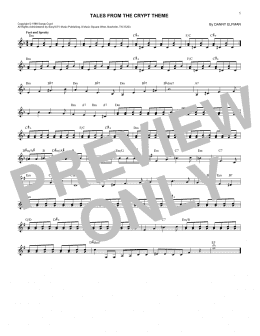 page one of Tales From The Crypt Theme (Lead Sheet / Fake Book)