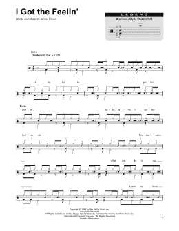 page one of I Got The Feelin' (Drums Transcription)