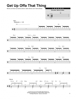 page one of Get Up Offa That Thing (Drums Transcription)