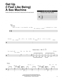 page one of Get Up (I Feel Like Being A Sex Machine) (Drums Transcription)