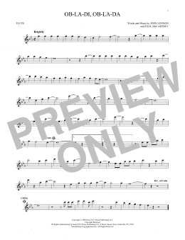 page one of Ob-La-Di, Ob-La-Da (Flute Solo)
