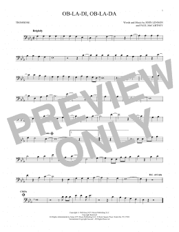 page one of Ob-La-Di, Ob-La-Da (Trombone Solo)