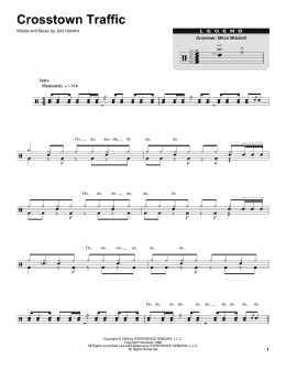 page one of Crosstown Traffic (Drums Transcription)