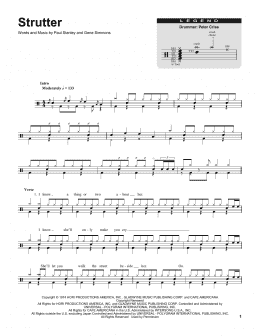 page one of Strutter (Drums Transcription)