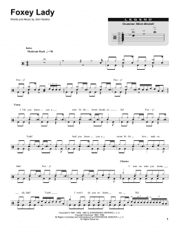 page one of Foxey Lady (Drums Transcription)