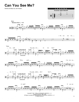 page one of Can You See Me (Drums Transcription)