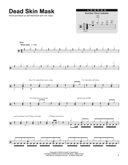 page one of Dead Skin Mask (Drums Transcription)