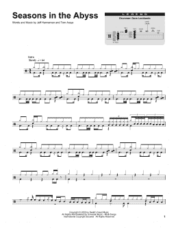 page one of Seasons In The Abyss (Drums Transcription)