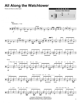 page one of All Along The Watchtower (Drums Transcription)