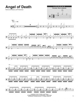 page one of Angel Of Death (Drums Transcription)