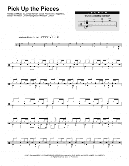 page one of Pick Up The Pieces (Drums Transcription)