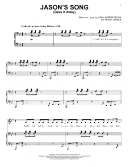 page one of Jason's Song (Gave It Away) (Piano & Vocal)
