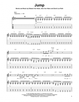 page one of Jump (Guitar Tab (Single Guitar))