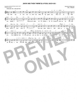 page one of (Now And Then There's) A Fool Such As I (Lead Sheet / Fake Book)