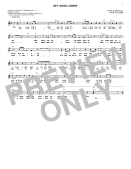 page one of Hey, Good Lookin' (Lead Sheet / Fake Book)