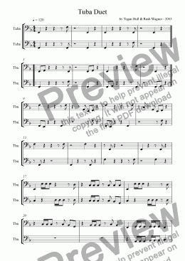 page one of Tuba Duet