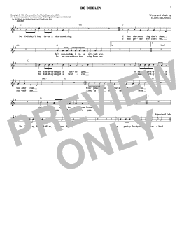 page one of Bo Diddley (Lead Sheet / Fake Book)