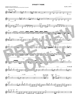 page one of Dynasty Theme (Lead Sheet / Fake Book)