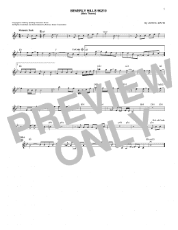 page one of Beverly Hills 90210 (Main Theme) (Lead Sheet / Fake Book)