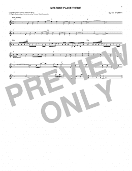 page one of Melrose Place Theme (Lead Sheet / Fake Book)