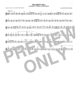 page one of Liberty Bell March (Lead Sheet / Fake Book)