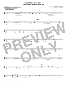 page one of Theme From Star Trek (Lead Sheet / Fake Book)