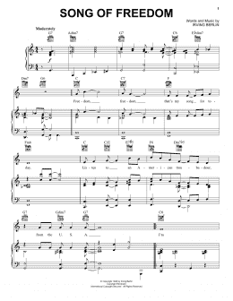 page one of Song Of Freedom (Piano, Vocal & Guitar Chords (Right-Hand Melody))