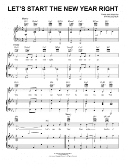 page one of Let's Start The New Year Right (Piano, Vocal & Guitar Chords (Right-Hand Melody))