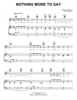 page one of Nothing More To Say (Piano, Vocal & Guitar Chords (Right-Hand Melody))