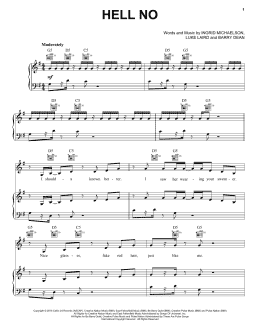 page one of Hell No (Piano, Vocal & Guitar Chords (Right-Hand Melody))