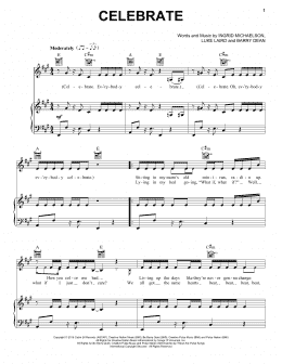 page one of Celebrate (Piano, Vocal & Guitar Chords (Right-Hand Melody))