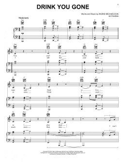 page one of Drink You Gone (Piano, Vocal & Guitar Chords (Right-Hand Melody))