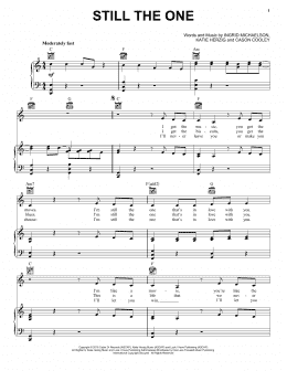 page one of Still The One (Piano, Vocal & Guitar Chords (Right-Hand Melody))