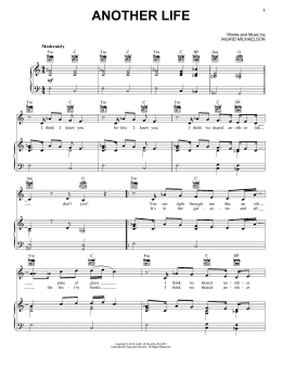page one of Another Life (Piano, Vocal & Guitar Chords (Right-Hand Melody))