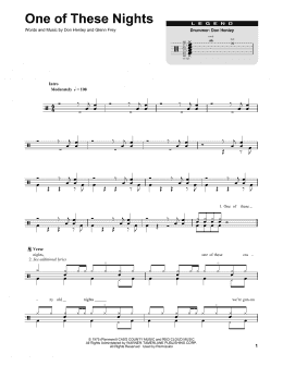 page one of One Of These Nights (Drums Transcription)