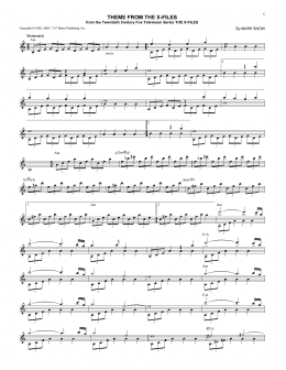 page one of Theme From The X-Files (Lead Sheet / Fake Book)