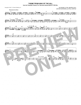 page one of Theme From King Of The Hill (Lead Sheet / Fake Book)
