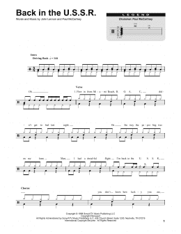 page one of Back In The U.S.S.R. (Drums Transcription)