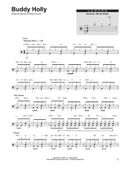 page one of Buddy Holly (Drums Transcription)