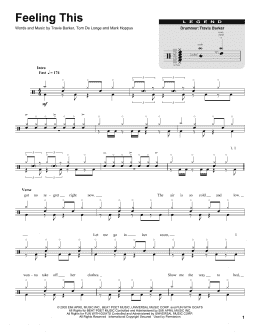 page one of Feeling This (Drums Transcription)