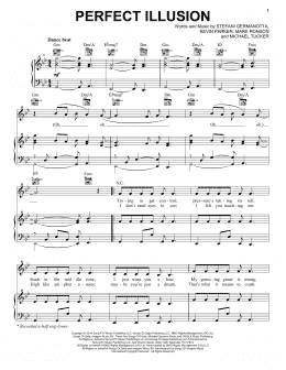 page one of Perfect Illusion (Piano, Vocal & Guitar Chords (Right-Hand Melody))