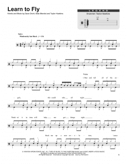 page one of Learn To Fly (Drums Transcription)